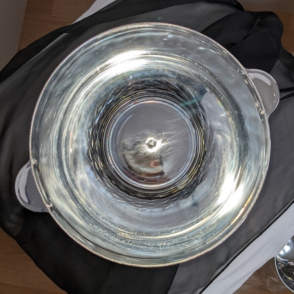 Greenbrier Intl NWOT ice bucket plastic mirror like silver 2 qt Set of 3 buckets - Picture 5 of 8